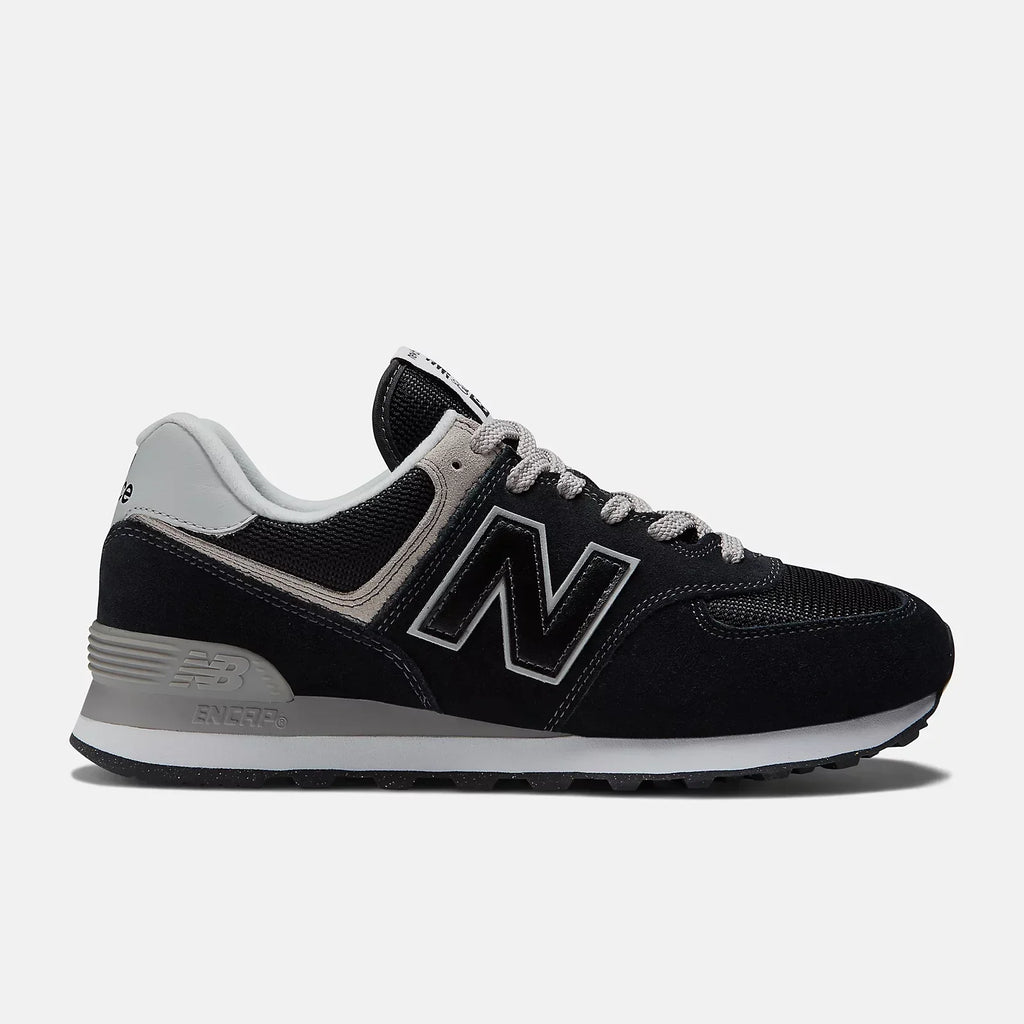 New Balance Men's 574 Core Shoes - Black/White