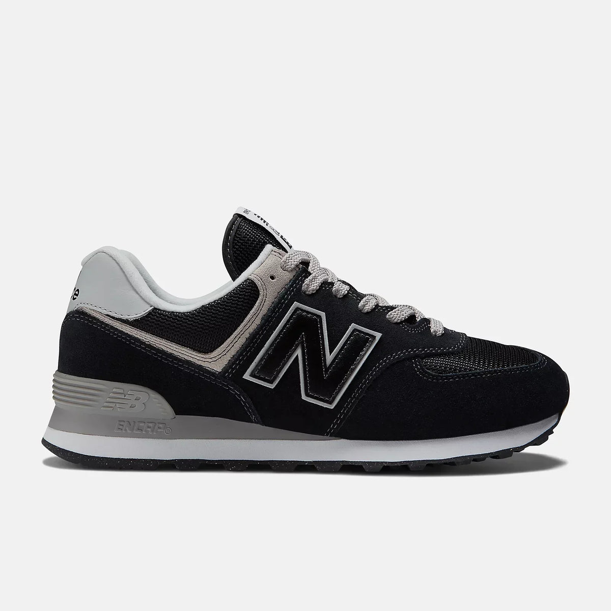 New Balance Men's 574 Core Shoes - Black/White