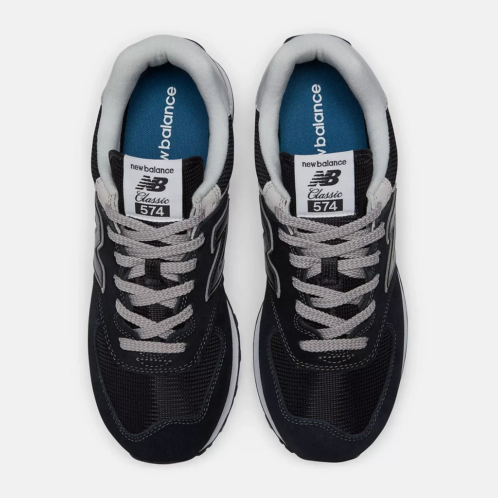 New Balance Men's 574 Core Shoes - Black/White